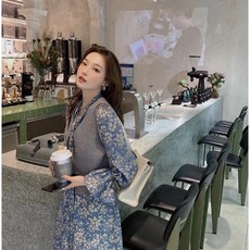 블랙미 여성 봄 여름 가을 원피스 롱치마 L