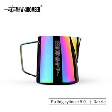 핸드거품기 전동거품기 MHW-3BOMBER 우유 Frothing 투수 카페 라떼 아트 도구 전문 Frother 주전자 스테인, 05 Colourful_04 700ml