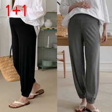 [당일출고] 수엠W 1+1 구성 허리조절가능 임산부 만삭 모달 S216 조거임부팬츠 당일출고] 수엠W 1+1 허리조절 만삭 모달 S216 조거임부팬츠