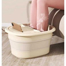 선재상점 발족욕 습식 족욕대야 온열 발 족탕기, 상세페이지 참고, 크림 커버 (휴대폰 거치 가능)