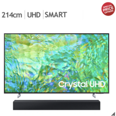 삼성 UHD 85 TV KU85UC8000FXKR 214cm (85) + C400 (무료배송+설치), 벽걸이형, 214cm(85인치)