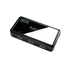 넥스트 이지넷유비쿼터스 5Gbps USB 3.0 4포트 유전원 허브 NEXT-306UHP (영샵) USB허브, 블랙