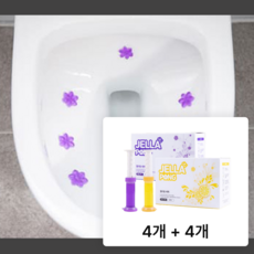 젤라퐁 화장실 변기 세정제 젤 클리너 탈취제 레몬 4P +라벤더 4P