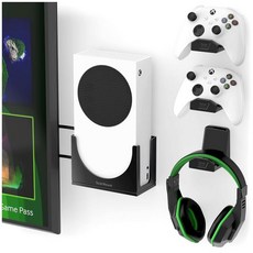 Total Mount – Wall TV 옆 벽면에 Xbox Series S 마운트흰색, Black_Totalmount Bundle for Xb, 1개