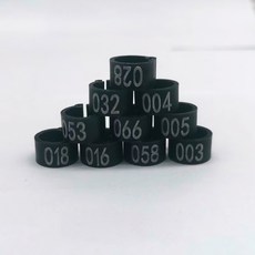100pcs 버드 클립 링 ID 8mm 플라스틱 디지털 마크업 앵무새 비둘기 10 색 마킹 훈련 발 001-100, [09] Black, 1개