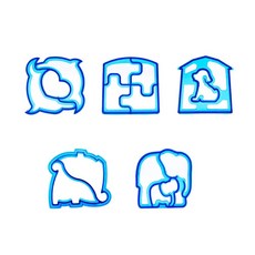 점심 식사 샌드위치 커터 금형 음식 절단 죽을 빵 비스킷 선물, 4.C, 1개