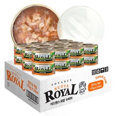 어드밴스 로얄 수피아 캔 4종 170g x 24개입 고양이 캔 간식, 어드밴스 로얄 수피아 참치&연어, 24개