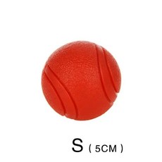 장난감 고무 공 물린 저항하는 강아지 테디 붉은 색 솔리드 볼, 1.레드 S, 1개
