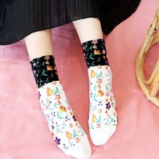 꽃자수면양말
