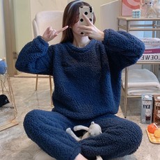 [NODAG] 뽀글이 홈웨어 여성 긴팔 파자마 세트 잠옷 y07781