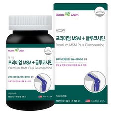 팜그린 퇴행성 관절염 msm 식이유황효능 글루코사민 1800mg x 60정 병원 백화점 약국 해외 직수입 허리디스크 무릎관절 골관절염 연골영양 인대보호 홍합추출물, 3개, 1800mg * 60정
