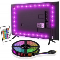 LED TV 백라이트 SYOSIN 4m USB LED 스트립 라이트 밴드 RGB 65-75 인치 HDTV TV 화면 LED 스트립.MEH