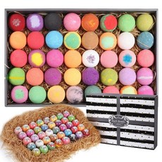 Purelis 내추럴 개별포장 배쓰밤 기프트 세트 Natural Bath Bomb Gift Set 40개입, 1개