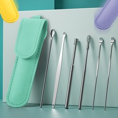 정밀한 휴대용 귀청소용품 6종세트 수납케이스, 퍼플, 1개