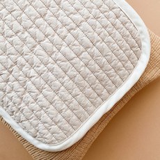 돗투돗x마롤로뜨 유아 순면 아기 땀 베개 패드, 유아땀베개_베이지, 1개