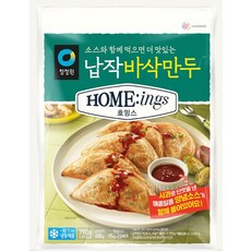 소문난 청정원 호밍스 납작바삭만두 790g 정원이샵 홈파티음식 어린이간식 야식 명절음식 풍미업 자취템 모에모에큥, 1개