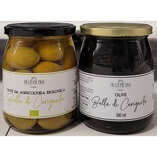 FRATEPIETRO 프라테피에트로 올리브 550g (1.그린 올리브 2.블랙 올리브 / 2종 택1) / 이탈리아, 1개