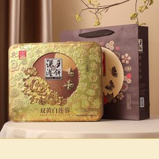 Aug.07 327번 심항항 선물세트 광식 황백련용 월병 철제통 600g 노른자 선물 공동구매Z, 3_1+1 동일 상품[특제 쌍 황 백 련 용]선물 세트