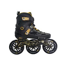 NMT 125mm 인게이지 3 륜 인라인 스피드 스케이트 [Black／Gold- Adult 11] - P016601N30APH24, Black／Gold- Adult 11
