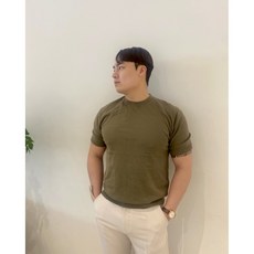 남자여름린넨니트