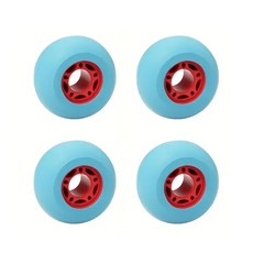 4Pcs 드리프트 보드 휠 교체 PU 롱보드 휠 마모 방지, Blue