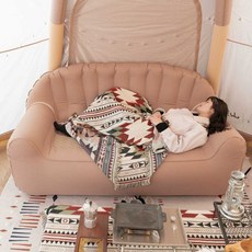 에어쇼파 에어소파 캠핑용 등받이 휴대용 소파 2인용