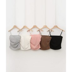 캡내장 옆셔링 이너 탑 베이직 무지 슬림핏 끈나시 민소매