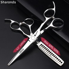 미용사 특수 미용 가위 세트 일본 440c 헤어 커팅 5.5 인치 6 7, 15 6 inch 2PC, 2개