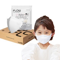 플로우 천사 KF94 유아 마스크 XS 초소형, 5개입, 20개, 화이트
