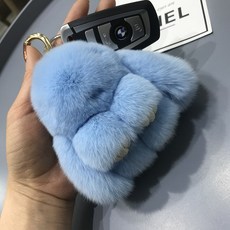 라이프영 자동차 키링 장신구 죽은 척함 털 토끼 핸드폰 참 큐트 숏 가방 모빌 열쇠고리 걸개 밧줄
