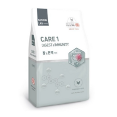  네츄럴랩 케어1 유기농 기능성 건식사료 고양이 장 앤 면역, 소화기능 개선, 6kg, 1개 