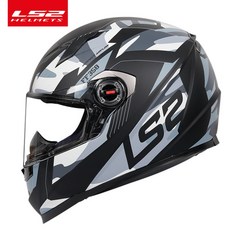 LS2 광대 풀 페이스 오토바이 헬멧 FF358 모토크로스 레이싱 남성 여성 Casco Moto Casque ECE 승인, 11 gray TANK