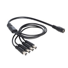 KDsafe CCTV 아답터 DC전원 잭 4분배 케이블, 1개