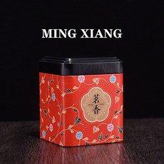 미니 사각 차 틴플레이트 상자 창의적인 범용 캔 작은 캔디 향 녹차 보관 상자, MING XIANG, 1개
