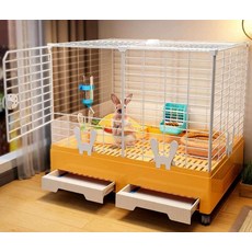 토끼집 분뇨방지대 사육장 친질라 둥지 하우스 토끼장, 73x47x65CM 초대형 공간, 1개