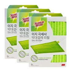 3M 이지 스위퍼 극세사 막대걸레 리필 6매, 3개