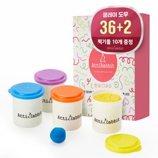 아띠래빗 창의력 쑥쑥 아트 클레이 도우 38p + 찍기틀 10종 세트 3.95kg, 1개, 혼합색상