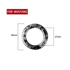 Ford Mustang 09-13 단조 무늬 내장 장식 포드 야생마 점화 열쇠 구멍 부품 적용, 40*40mm