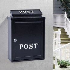 POSTBOX 엔틱 우편함 인테리어 우체통 전원 주택 입체형 빈티지 벽걸이 가정용 편지함 실외, TYPE - C