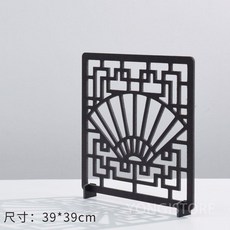 한옥 창살 동양 문살소품 창문 격자무늬 창호 촬영 배경 보드 장식, 대형 호두결 팬 스탠드 포함