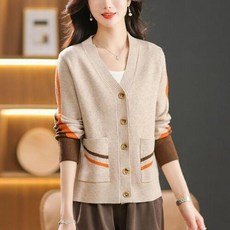 여자 브이넥 가디건 아우터 데일리룩 코트 슬림핏 키작녀 스웨터 여성 니트 여친 꾹3