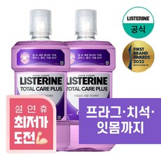 리스테린 토탈 케어 플러스 구강청결제, 1L, 2개