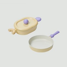 베터핑거 IH 인덕션 쿡웨어 옐로우 2종 세트(전골냄비24cm+프라이팬24cm)