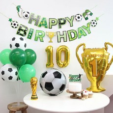 이벤트홀릭 축구 풍선 가랜드 생일 파티 용품 세트, 숫자풍선 10 숫자풍선 10
