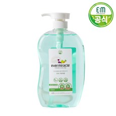 에버미라클 EM 친환경 주방세제 750ml/비건인증/저자극/과일채소세정가능, 1개, 750ml