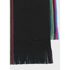 Paul Smith Half-stripe russell scarf 230421 RS Black