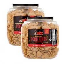Utz 우츠 포크 라인즈 오리지널 맛 18oz(510.3g) 2팩 Pork Rinds Original Flavor, 510.3g, 2개