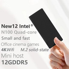 미니pc 큐브 인텔 알더-N 레이크 N100 3.4Ghz 윈도우 11 미니 PC DDR5 12GB 128GB SSD 4 코어 와이파이 BT 데스크탑 게이머 컴퓨터 ZX05 12, [01] 12GB 0GB, 01 12GB 0GB, 02