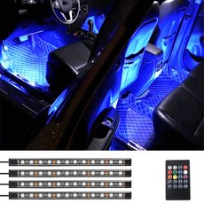 자동차 풋등 실내등 차량용 USB LED 무드등 엠비언트 라이트 실내튜닝 소리반응 붙이는 조명, LED바72구