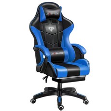컴퓨터 의자 경기 게임 e스포츠 사무용 리프트 의자 승강 높이 조절, 블루